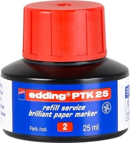 edding PTK25 Brilliant-Papiermarker Tintenflasche rot, 25ml