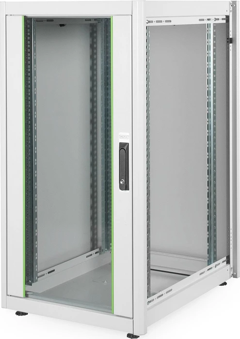 Digitus Dynamic Basic Serie Serverschrank 22HE, Sicherheitsglastür, IP2X, grau, 800mm tief