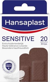 Hansaplast Sensitive Hautfarben Dunkel Strips, 20 Stück
