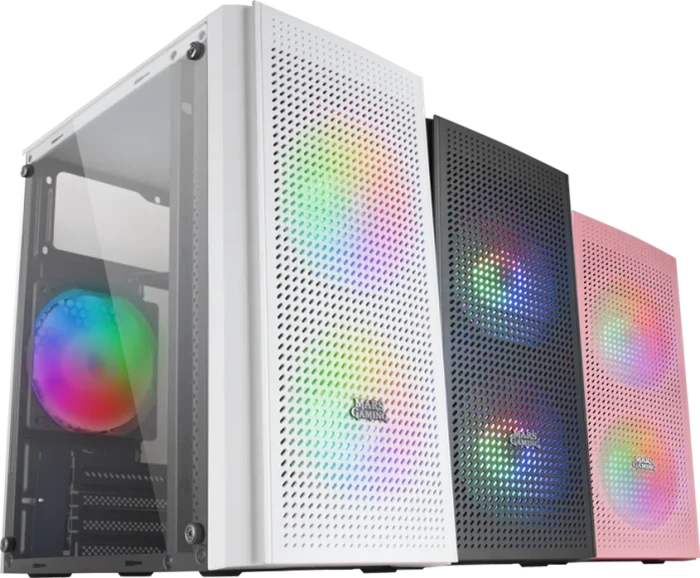 Mars Gaming MC300 White, Glasfenster