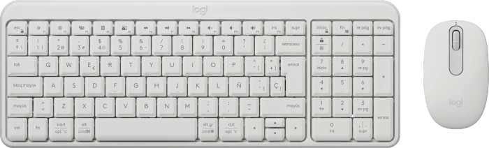Logitech MK250 Compact Wireless Combo Off-White, Bluetooth, ES