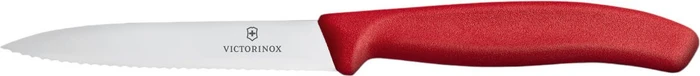 Victorinox SwissClassic Gemüsemesser mit Wellenschliff, 10cm rot