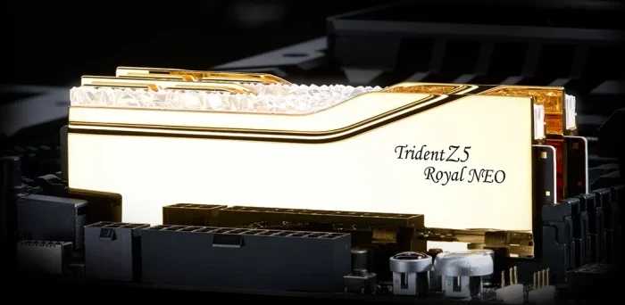 G.Skill Trident Z5 Royal NEO RGB Gold UDIMM 32GB Kit, DDR5-6000, CL26-36-36-96