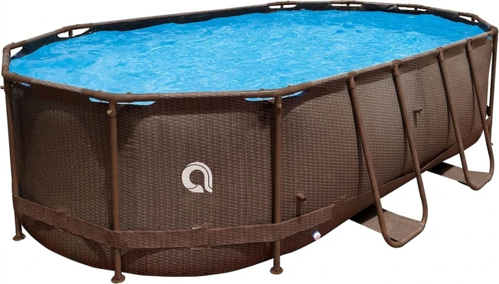 Avenli Rattan Frame Pool Set oval 427x275x100cm