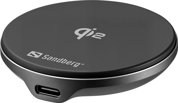 Sandberg Wireless Charger Magnet Qi2 15W schwarz/grau