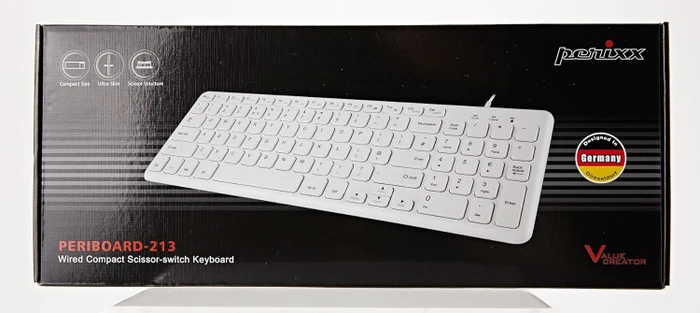Perixx Periboard-213, weiß, USB, ES