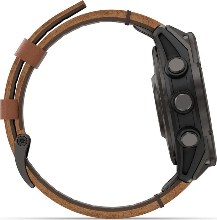 Garmin Fenix 8 Pro 47mm AMOLED carbon grey dlc titanium/chestnut leather