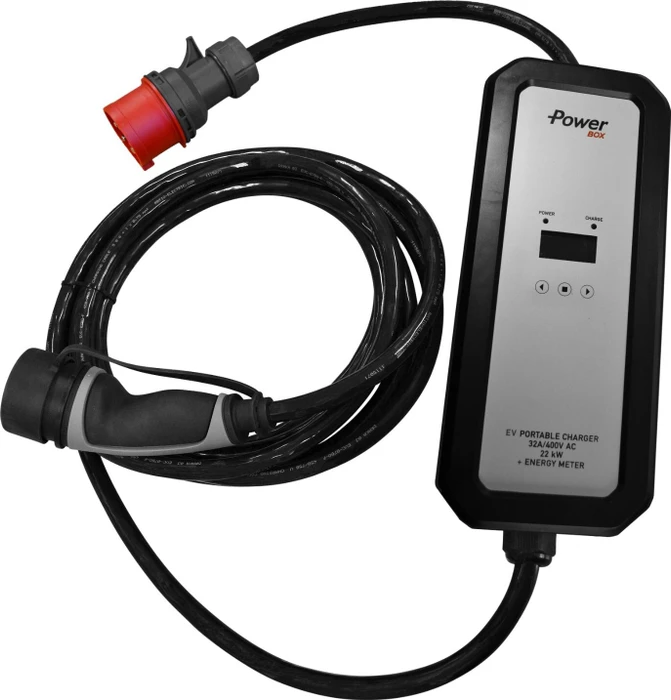 Ratio Electric Portable EV Charger PowerBox CEE-T2 3x16A, 5m Ladekabel