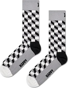 Happy Socks Filled Optic Socken grau