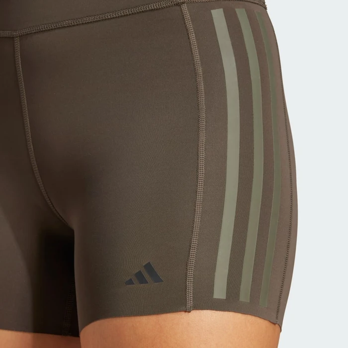 adidas Optime 4-Inch Raw-Cut-Hem Hose lang shadow olive (Damen)
