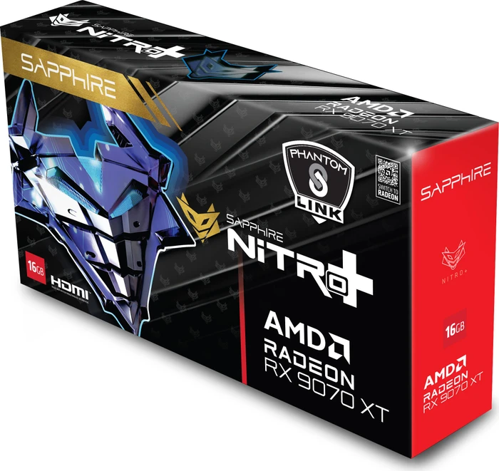 Sapphire Nitro+ Radeon RX 9070 XT PhantomLink, 16GB GDDR6, 2x HDMI, 2x DP, lite retail