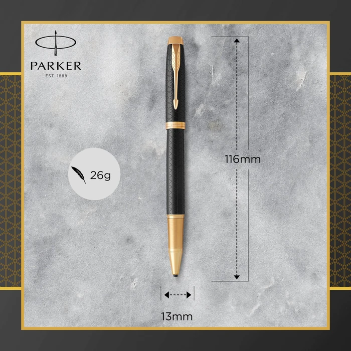 Parker IM Premium Tintenroller (Mine) black/gold trim, Geschenkbox (1931660) – Bild 2 von 7