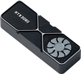 Keychron Graphics Card RTX3080 Alu Alloy Artisan Keycap, Aluminium, schwarz/silber, 1 Taste