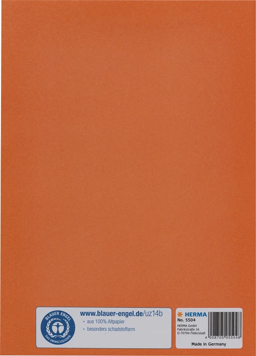 Herma Heftschoner Papier, A5, orange, 10er-Pack