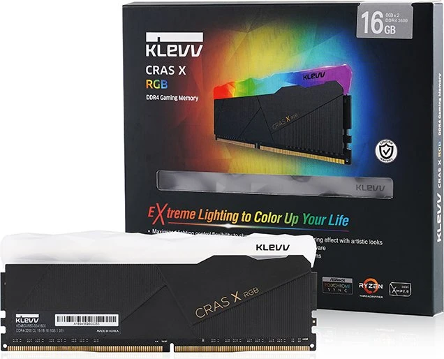 Klevv Cras X RGB UDIMM 16GB Kit, DDR4-3200, CL16-18-18-38, 1RX8