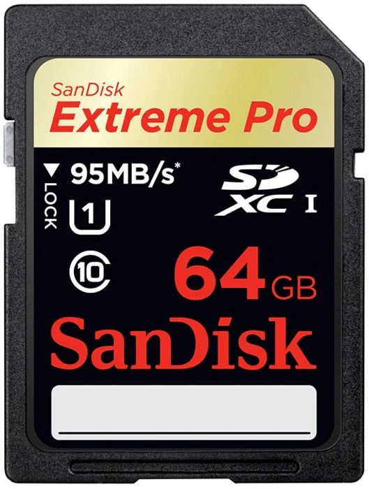 SanDisk Extreme PRO R95/W90 64GB, UHS-I, Class 10