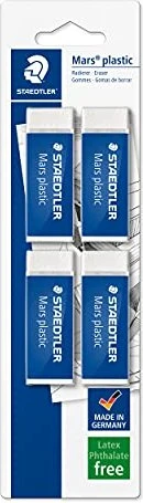 Staedtler Radierer Mars plastic, weiß, 4er-Pack