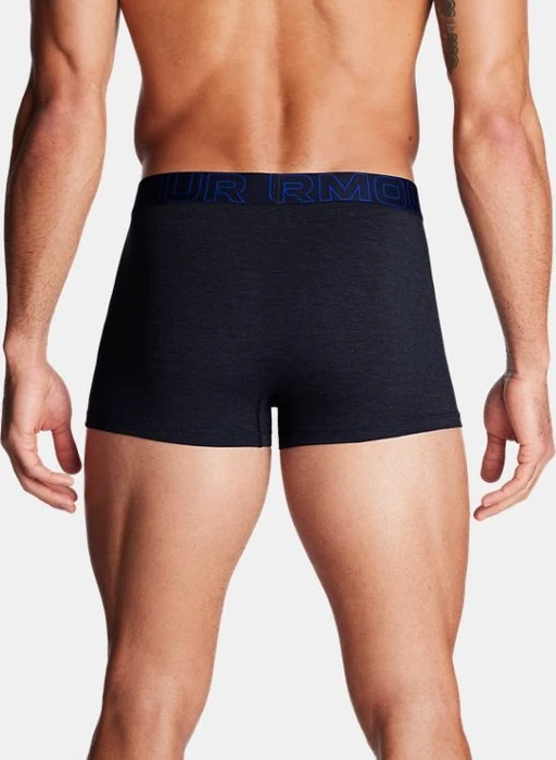 Under Armour Performance Cotton Boxerjock 3er Boxer Briefs midnight navy full heather/steel full heather (Herren)