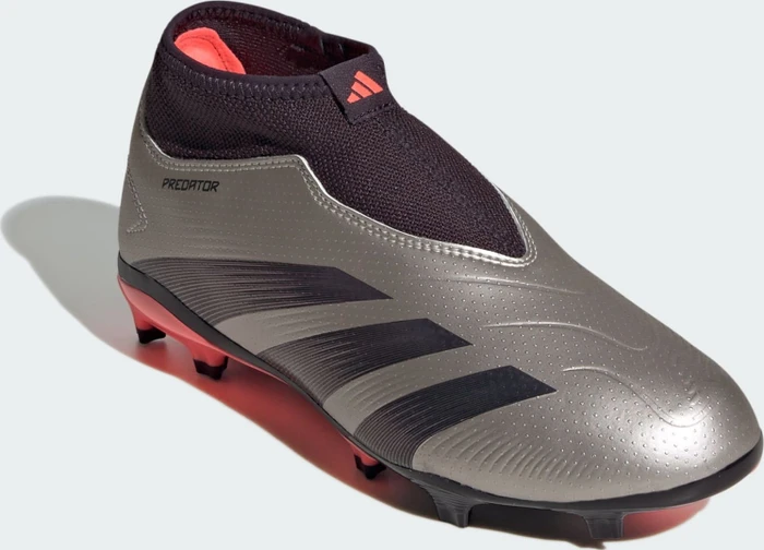 adidas Predator League Laceless FG platinum metallic/aurora black/turbo (Junior)