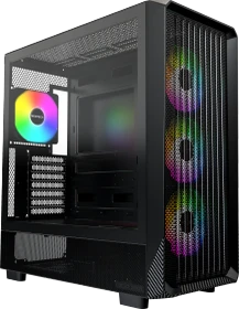 Montech X5, schwarz, Glasfenster