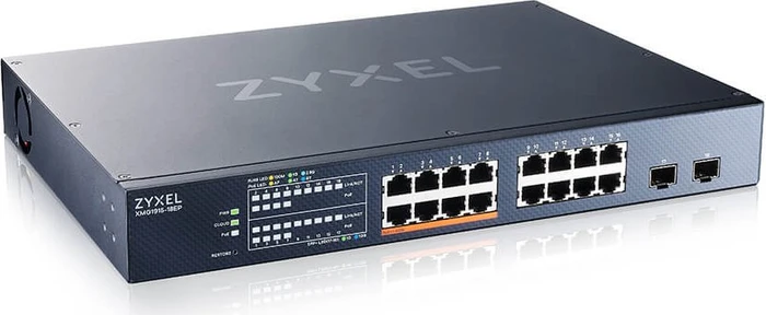 Zyxel XMG1915-18EP Rackmount 2.5G Smart Switch, 16x RJ-45, 2x SFP+, 180W PoE++