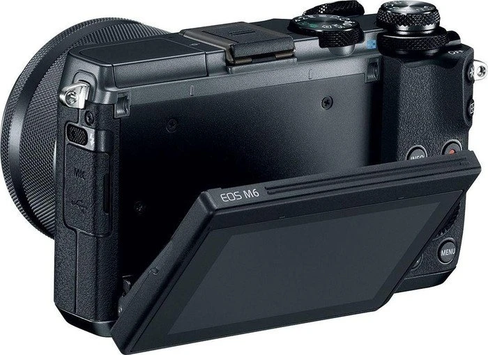 Canon EOS M6 schwarz mit Objektiv EF-M 15-45mm 3.5-6.3 IS STM