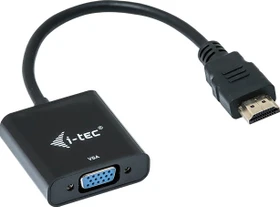 i-tec HDMI/VGA Adapter mit Audio-Buchse, HDMI Stecker auf VGA Buchse, schwarz (HDMI2VGAADA)
