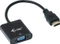 i-tec HDMI/VGA Adapter mit Audio-Buchse, HDMI Stecker auf VGA Buchse, schwarz Vorschaubild