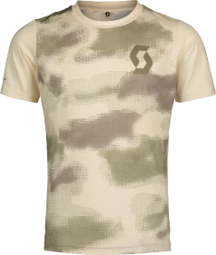 Scott Trail Vertic 10 Trikot kurzarm cotton white/hay green (Junior)