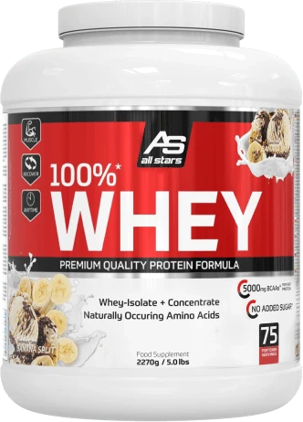 All Stars 100% Whey Protein BCAA Banana Split 2.27kg