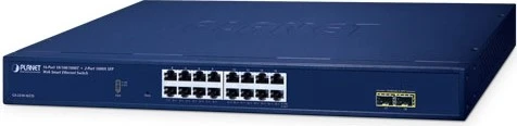 Planet GS-2210 Rackmount Gigabit Managed Switch, 16x RJ-45, 2x SFP