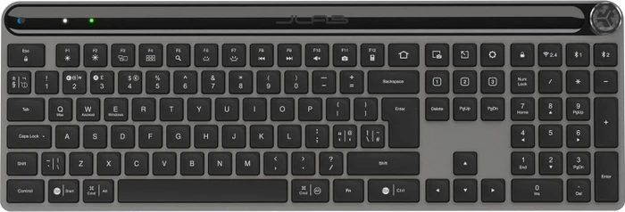JLab Epic Wireless Keyboard, schwarz, LEDs weiß, USB/Bluetooth, UK