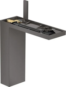 Hansgrohe Axor MyEdition Waschbeckenarmatur 230 mit Push-Open Ablaufgarnitur ohne Platte brushed black chrome