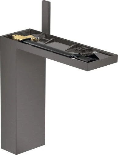 Hansgrohe Axor MyEdition Waschbeckenarmatur 230 mit Push-Open Ablaufgarnitur ohne Platte brushed black chrome