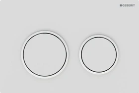 Geberit Omega20 Betätigungsplatte weiß matt/weiß/weiß matt