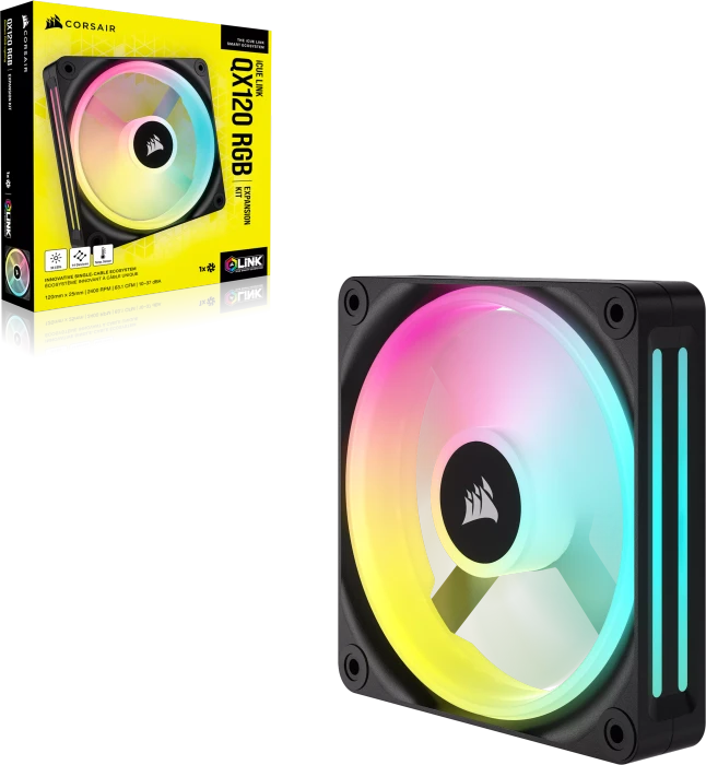 Corsair iCUE LINK QX120 RGB Expansion Kit, schwarz, 120mm