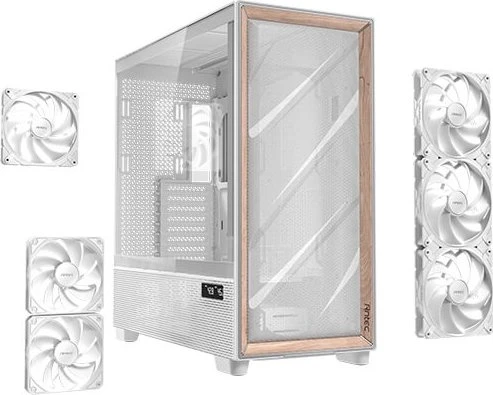 Antec Flux Pro, weiß/braun, Glasfenster