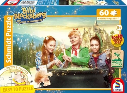 Schmidt Spiele Bibi Blocksberg Das große Hexentreffen Junghexen am Kessel