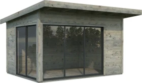 Palmako Andrea 11.2m² Slide Gartenhaus grau tauchgrundiert