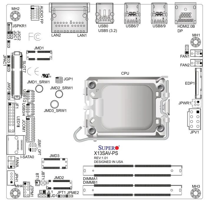 Supermicro X13SAV-PS, retail (Intel 1700)