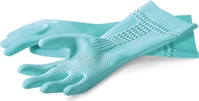 Spontex Haushaltshandschuhe Zarte Hände Latex Größe M blau, 2 Stück