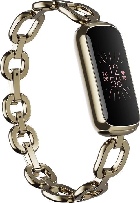Fitbit Luxe Special Edition Aktivitäts-Tracker gorjana soft gold stainless steel parker link bracelet