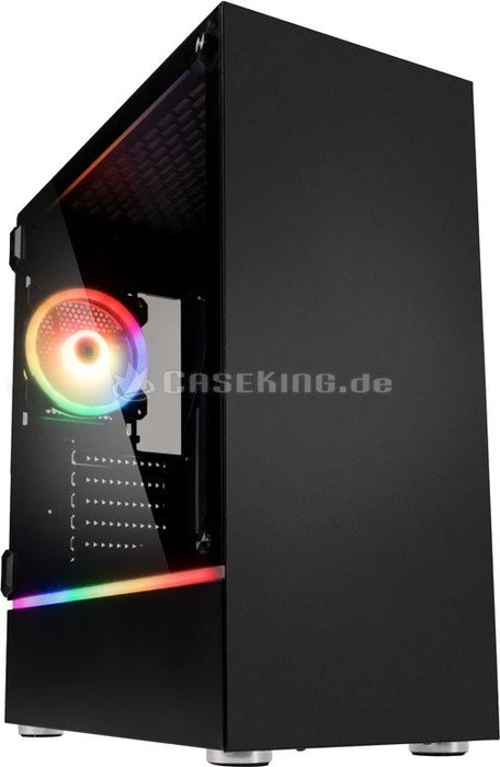 Kolink Bastion RGB, schwarz, Glasfenster