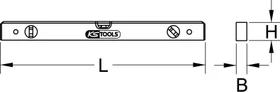 KS Tools Aluminiumprofil-Wasserwaage 80cm