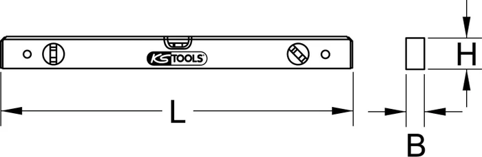 KS Tools Aluminiumprofil-Wasserwaage 80cm