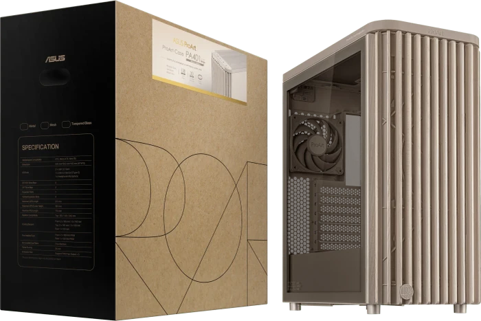 ASUS ProArt PA401 Wood Edition, beige, Tempered Glass Panel, Glasfenster