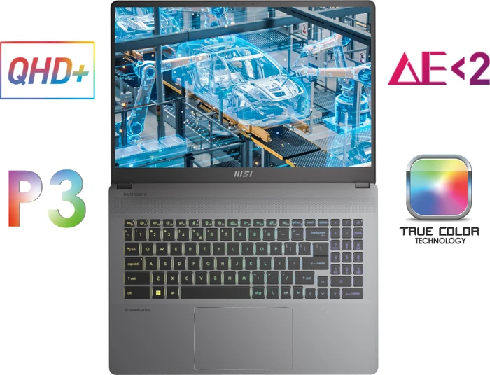 MSI CreatorPro Z16 HX Studio B13VJTO-211, Lunar Gray, Core i9-13980HX, 32GB RAM, 2TB SSD, RTX 2000 Ada Generation, DE