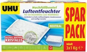 UHU Luftentfeuchter Nachfüll-Beutel,  3.00kg (3x 1.00kg)