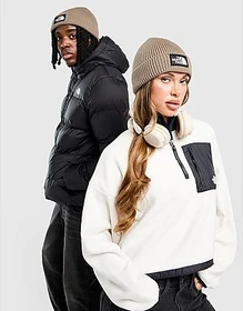 The North Face Logo Box mit Umschlag Beanie mushroom grey