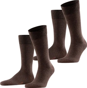 Falke Happy Socken dark brown, 2 Paare (Herren)